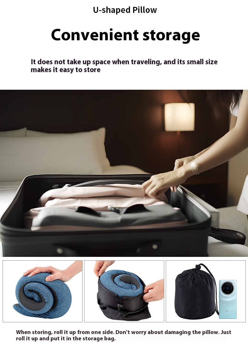Almohada de viaje de espuma viscoelástica